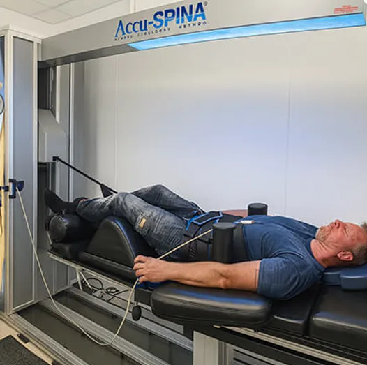 The Accu-SPINA IDD Therapy spinal decompression system